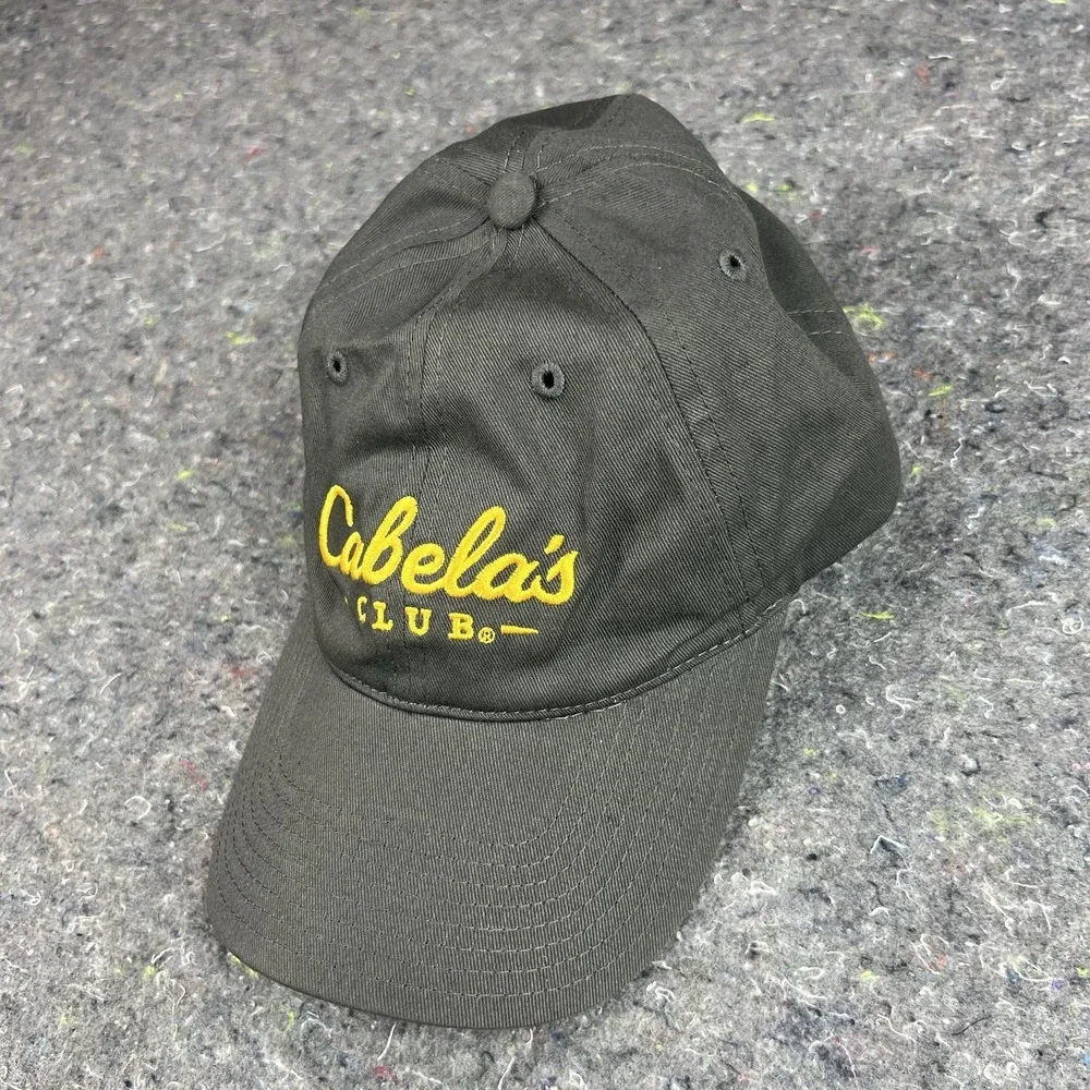 Cabela's Club Adjustable Hat Unisex Gray Yellow Cap One Size Used